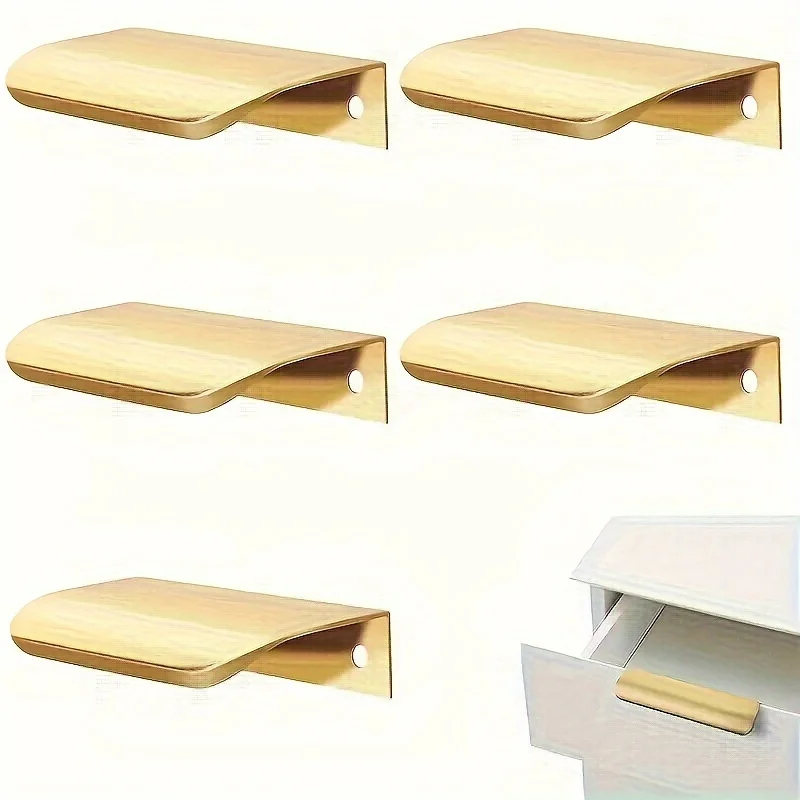 Hidden Handles for Furniture Kitchen Cabinet Handles Wardrobe Cupboard Drawer Knobs Aluminum Alloy Furniture Handles Hardware
