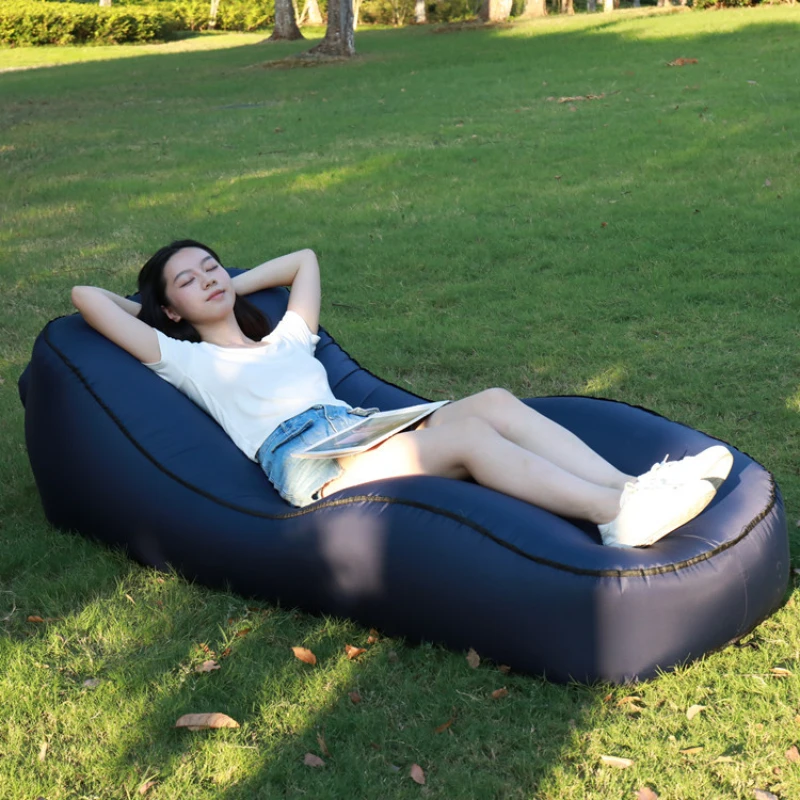 

Inflatable Sofa Outdoor Beach Sleeping Bag Inflatable Bed Portable Air Lying Bed Lunch Rest Air Mattress Foldable Beds