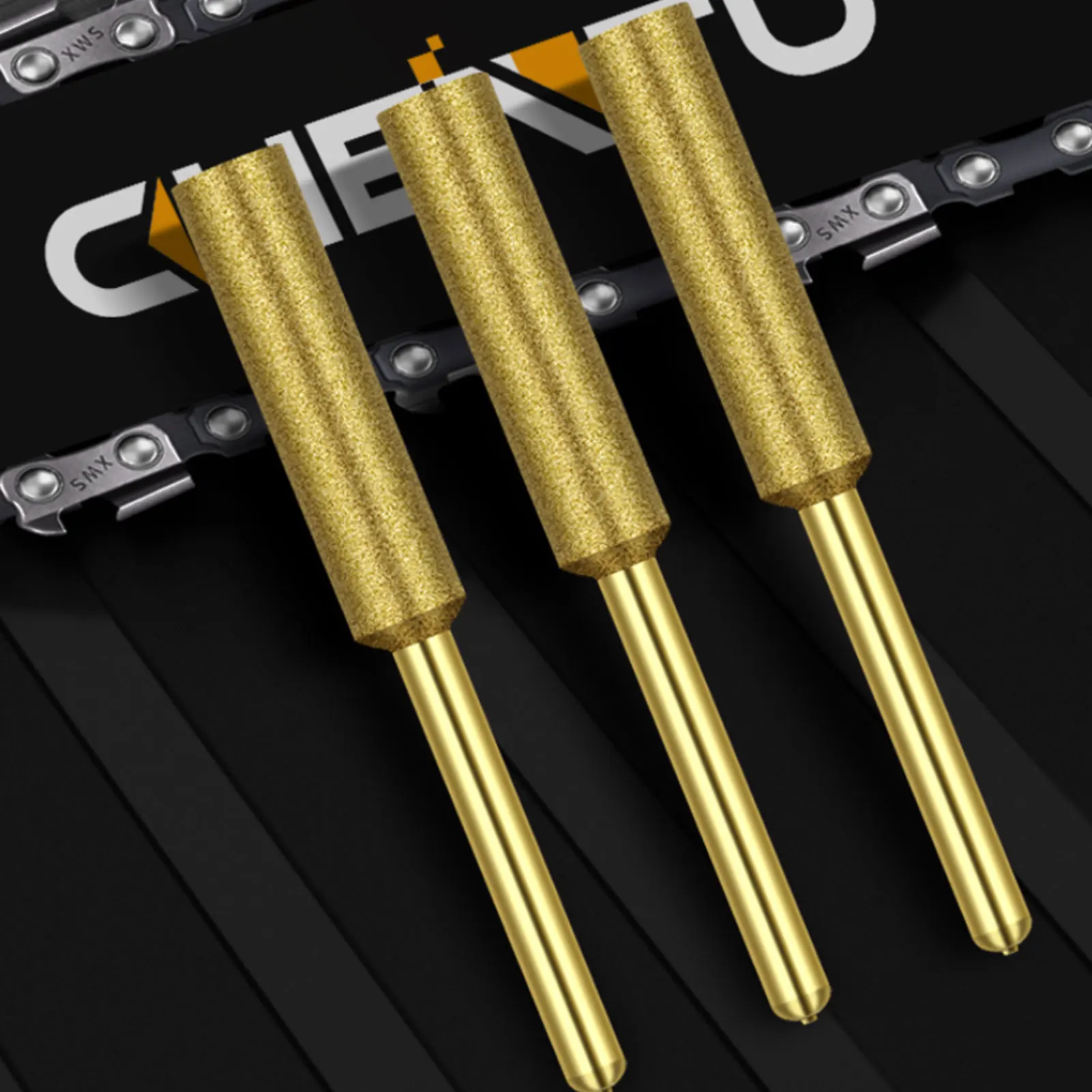 

Chainsaw File Sharpener Chainsaw Bits Titanium Plated Sharpener High Hardness Electric Chainsaw File