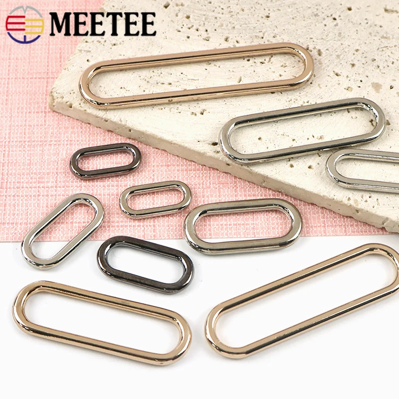 

10Pc 15-60mm Oval Metal Buckle O Ring for Keychain Bag Strap Webbing Connector Loops Dog Collar Rings Clasp Hardware Accessories