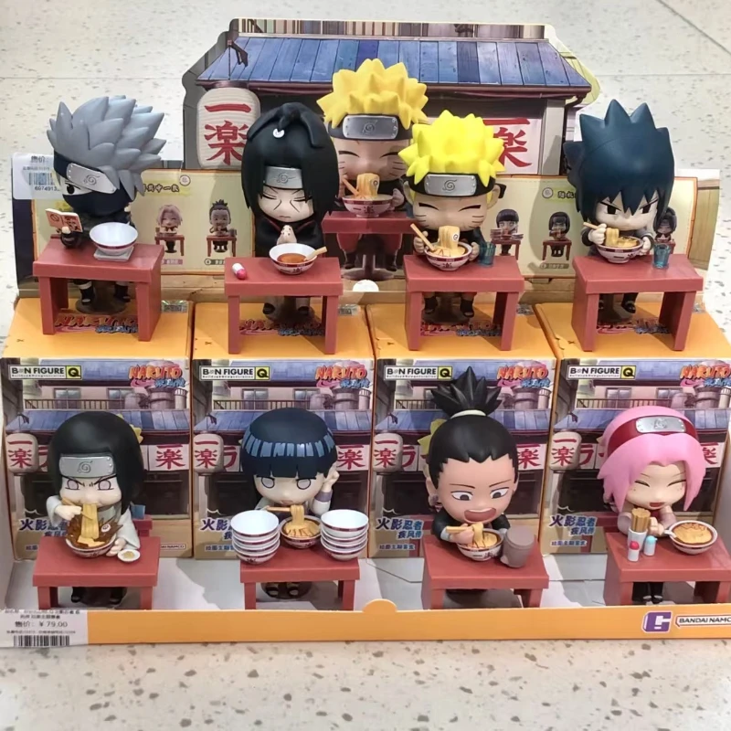 Caja ciega con temática de NARUTO Ramen, versión Q de adorno de mesa, muñeca Uzumaki Naruto, juguetes, regalo de vacaciones, periféricos de Anime