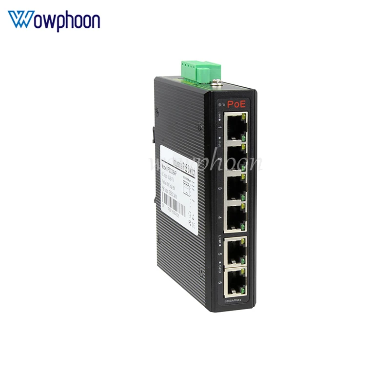 

Industrial PoE Switch, 6-Port, Full Gigabit, 4*10/100/1000Base-T RJ45 Ports, 2*10/100/1000Base-T customized