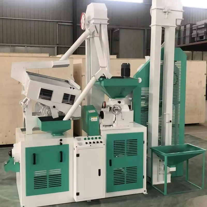 Fully Automatic Combined Rice Mill Machine 400‑500kg/h Multifunctional Paddy Rice Milling Machine for Farm Rice Processing