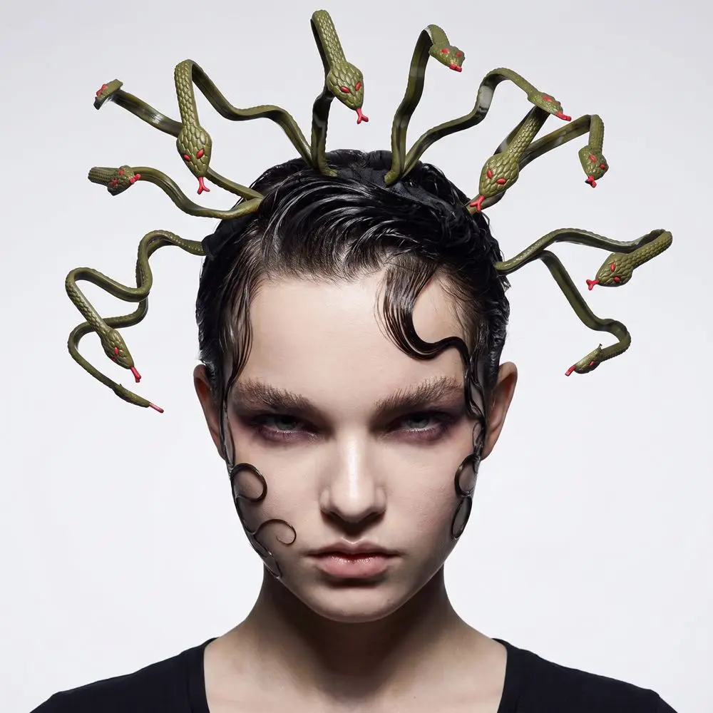 Black Snake Shape Headpiece Hairband Snake Design Snake Halloween Headband Movie Role Play Masquerade Party Headpiece Girl