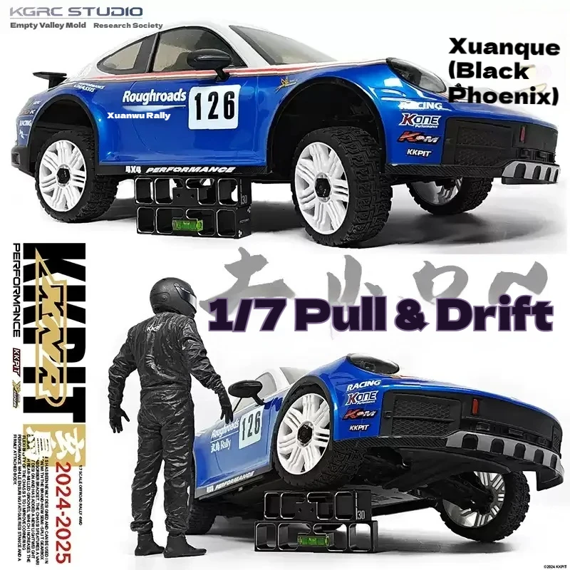 

KKPIT KRL XNR 1/7 Scale RTR RC Electric Car Xuanque Black Phoenix 6S 4WD Remote Control Drift Pull Offroad Toy For Entertainment