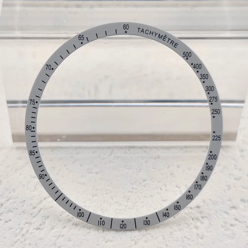 Flat 38.5mm*34.2mm Aluminium Bezel Insert Fit For 40mm to 42mm  VK63 Watch Case Watch Ring Accessories Replacement