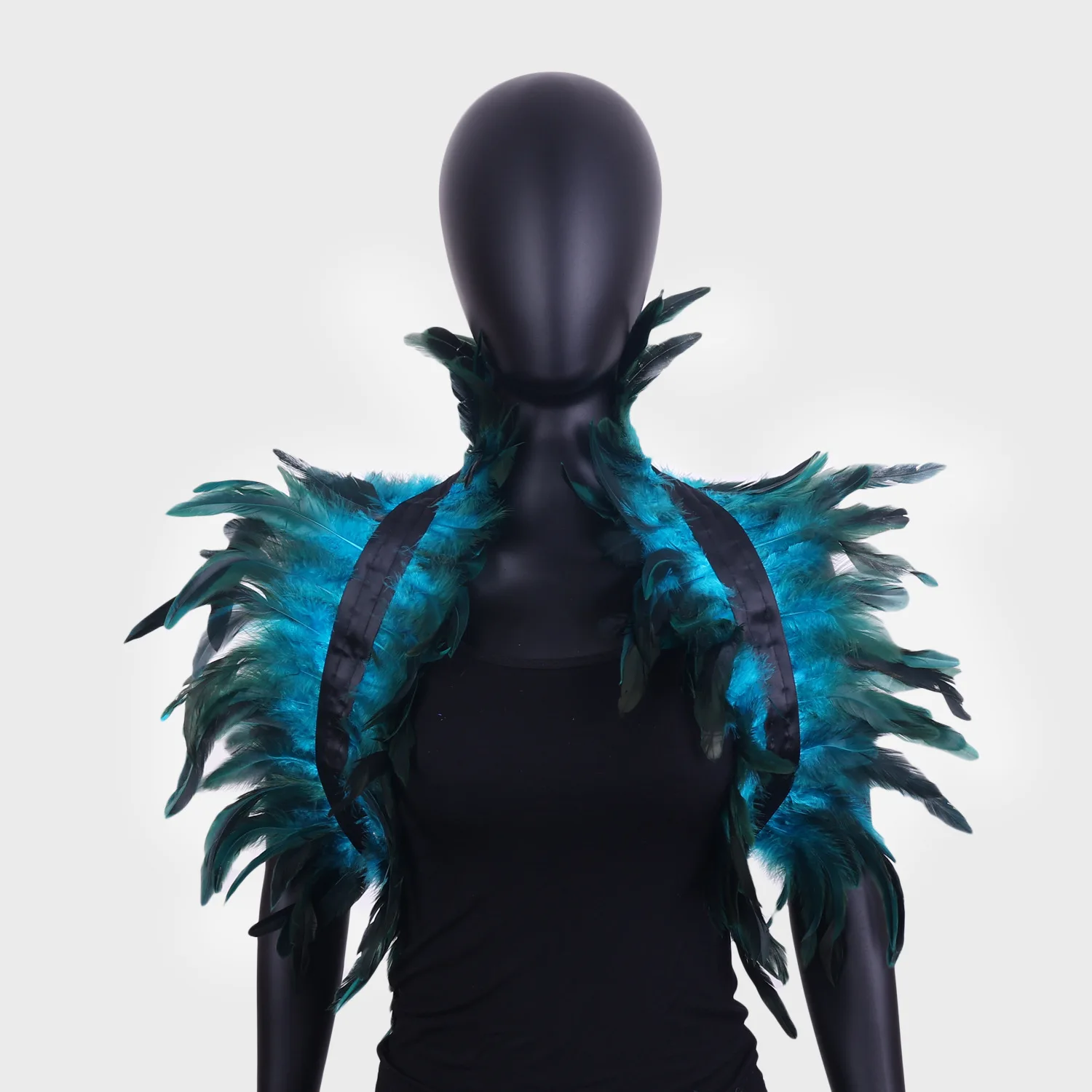 Gothic Feather Shawl Halloween Party Performance Chicken Feather Accessories Cloak