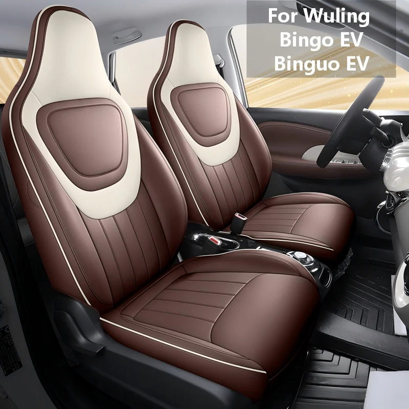 For Wuling Bingo EV Binguo EV 4 Seats Full Surround Car Seat Cover PVC Leather Protector