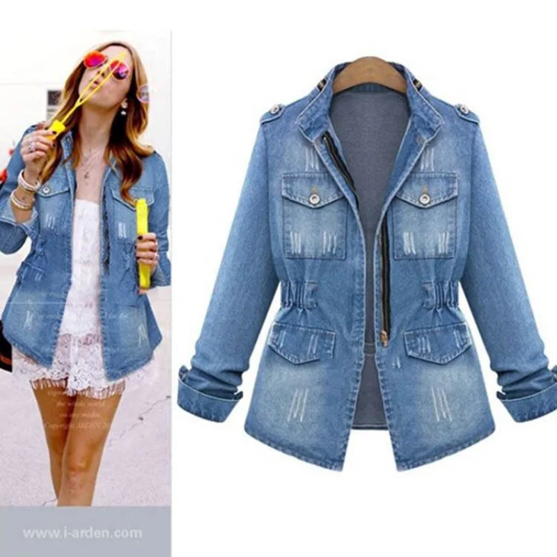 

European Station 2025 Spring and Autumn Women's Denim Large Size New Fat Long Sleeve European Women's New Design