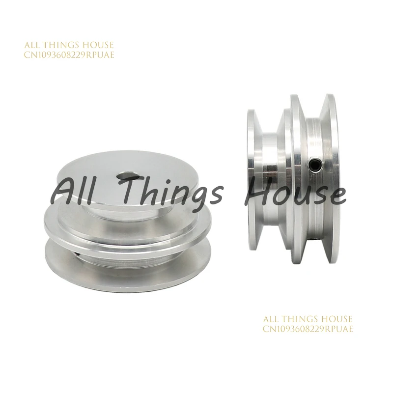 

Aluminum Alloy 40/50MM Double Groove Pulley 8-20MM Fixed Bore V-Shape Pulley Wheel