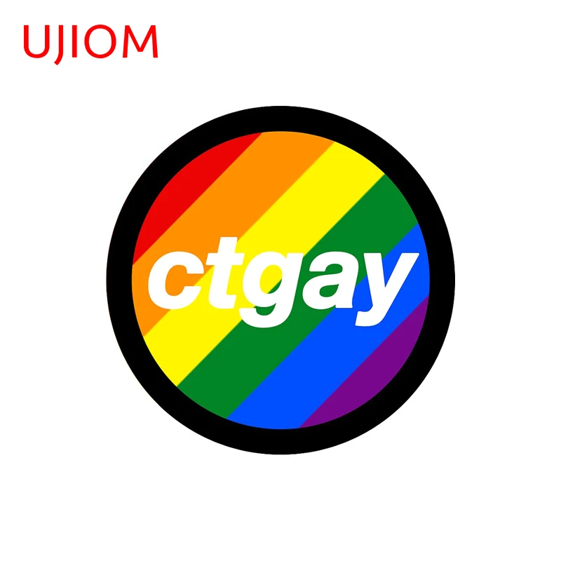 UJIOM LGBT Rainbow Gender Indication Sign Wall Sticker Popular Premium Funny Sunscreen Decal Creative Personality Wallpapers