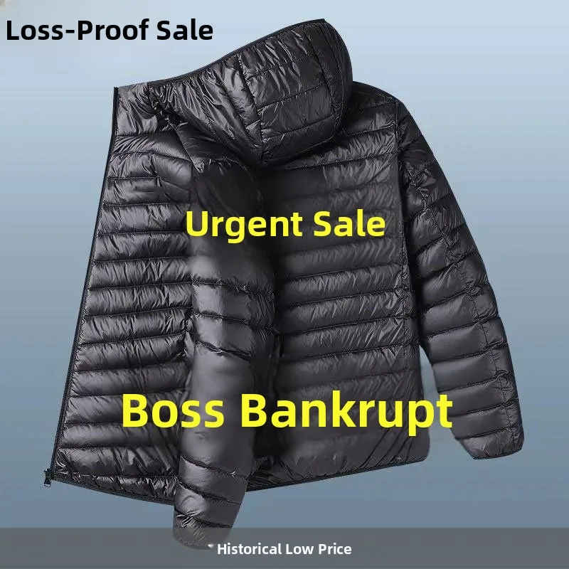 

Men's Lightweight down Cotton Jaet Autumn Winter ort Slim Fit Casual Hooded Warm Large Size Men's Clothing Cotton Coat