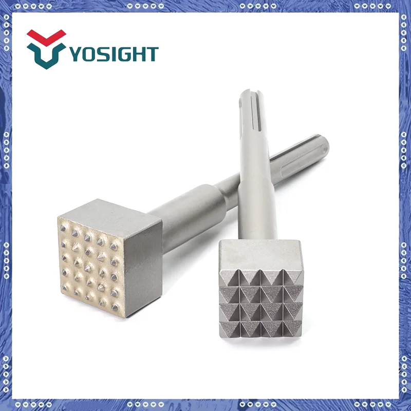 

High-Quality Steel SDS Plus Shank Chisel-Type Burr Hammer Drill Bit, 16/25 Teeth, for Cement, Concrete, Stone, and Granite