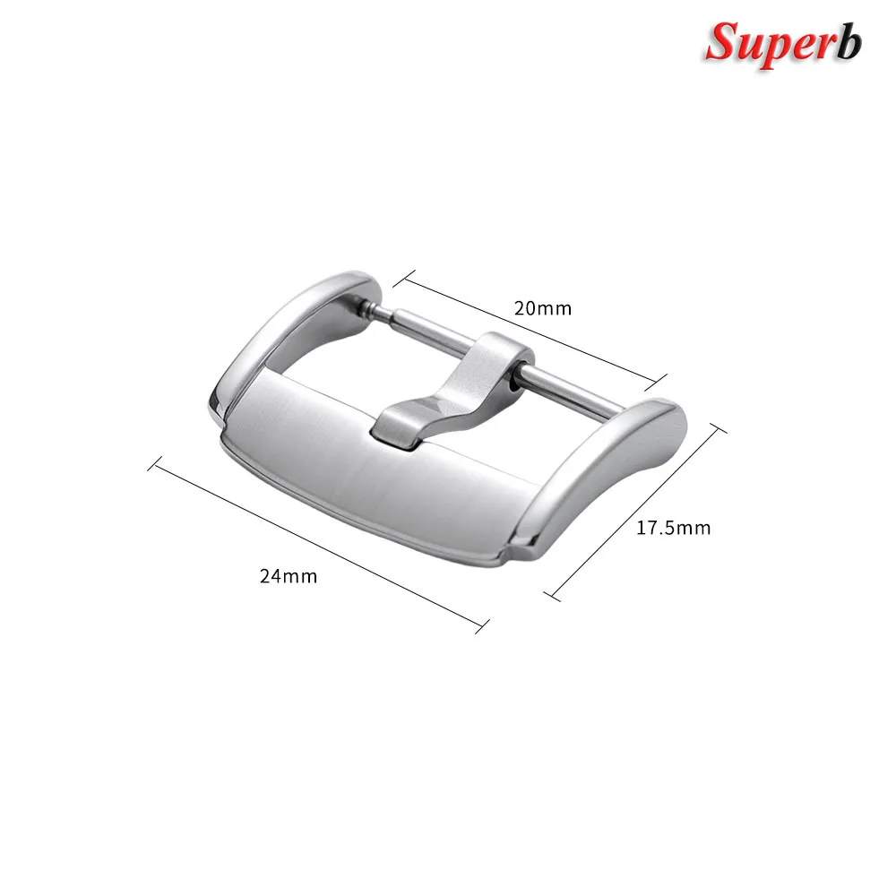 20mm pulseiras de relógio fivela pino de aço inoxidável para silicone couro náilon pulseira de relógio fivela acessórios de relógio