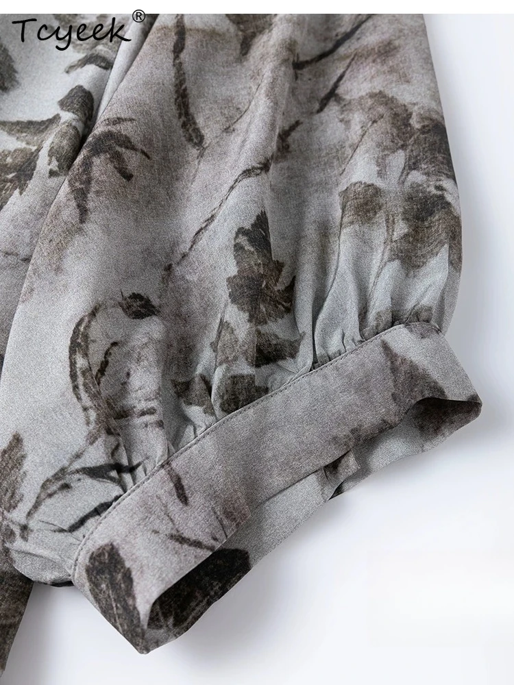Tcyeek 100% Jedwabne Bluzki Da – Silk Blouse Button recenzja i cena