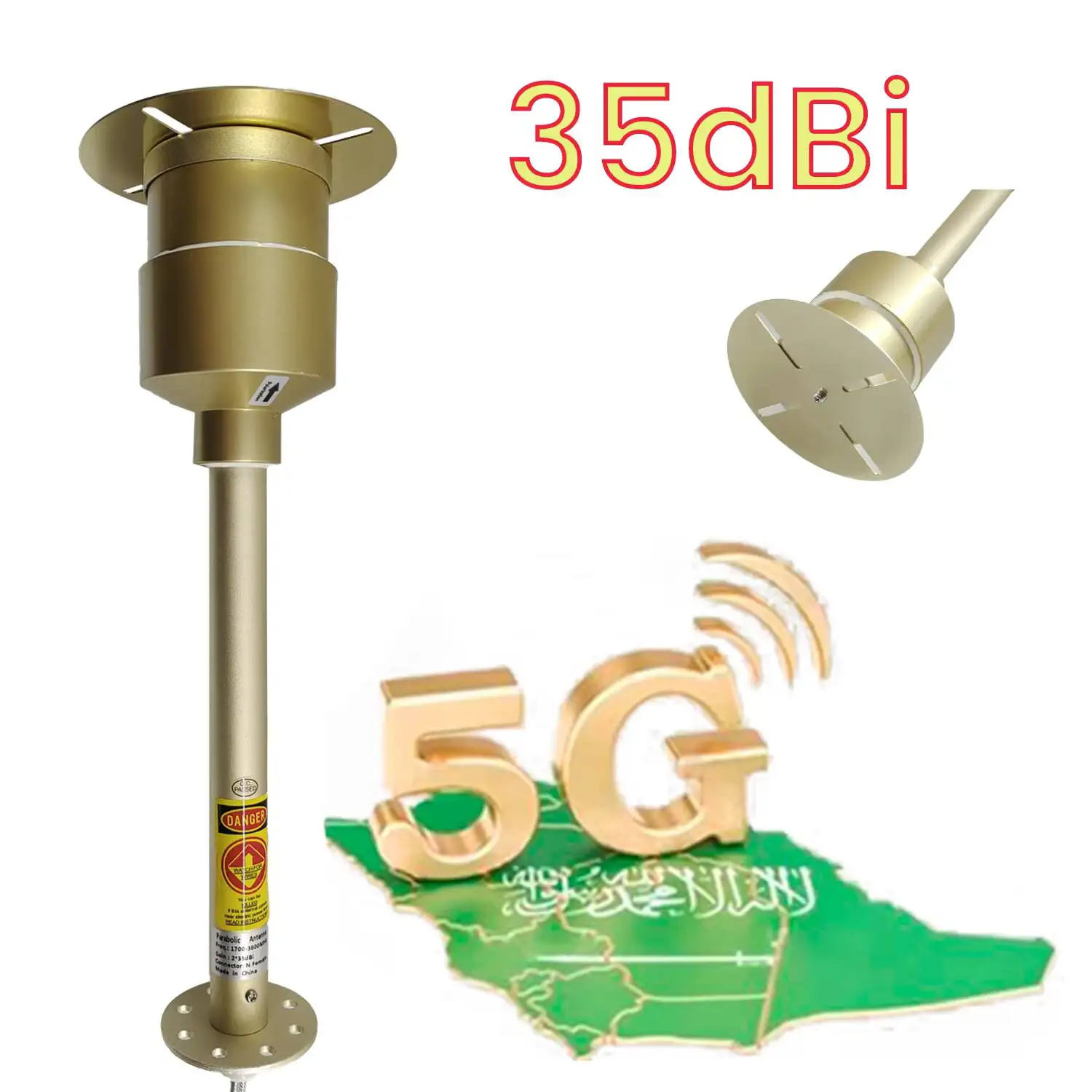 High-Gain 1700-4200MHz 3G 4G LTE Antenna 24-30dBi Long Range MIMO Outdoor Grid Parabolic Horn Antenna for WIFI Communication