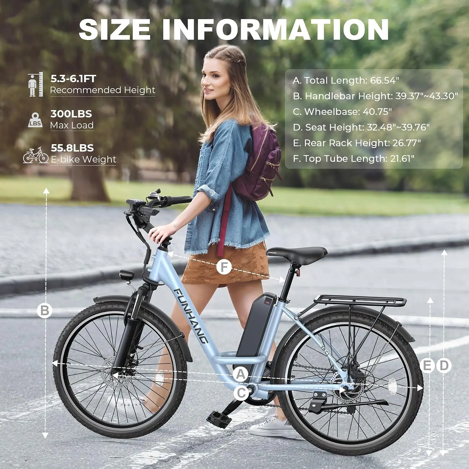 Electric Bike for Adults, 26" City Cruiser Ebike with 1000W Peak Motor, 20MPH 50 Miles Commuter Adult Electric Bicycles, Custom