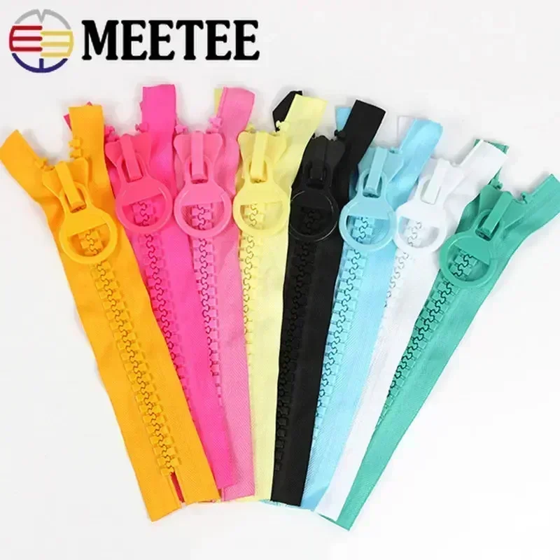 1-10Pcs 25cm Extra Large Resin Zipper For Sewing Color No Endless Lock Zippers Pencil Bag Decoration Zip DIY Garment Accessories