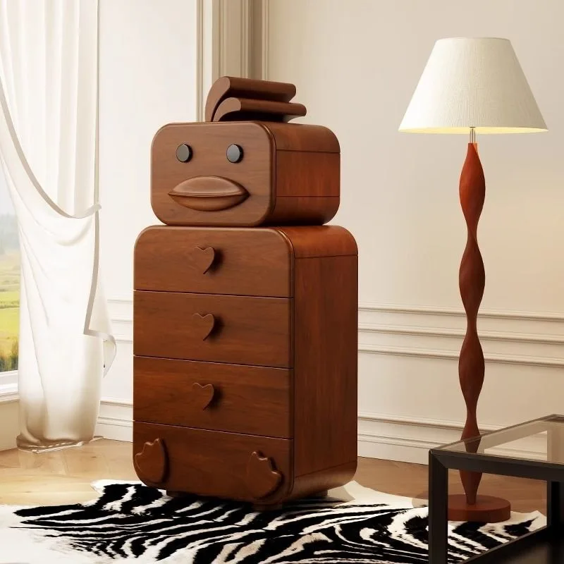 Medieval style chest of drawers Solid wood bedroom storage cabinet French chest cabinet Locker art design Living room side