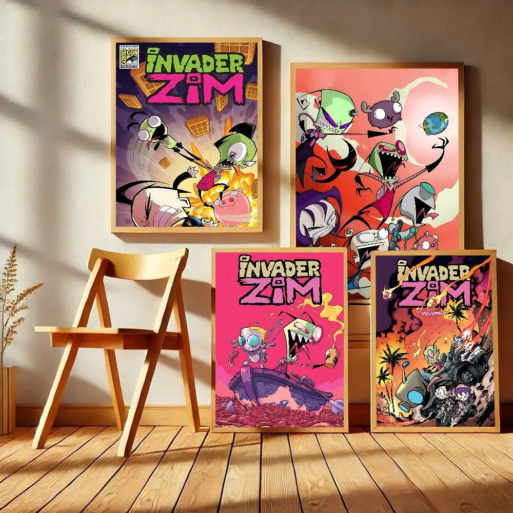 I-Invader Z-Zim Anime Good Quality Prints and Posters HD Quality Poster Wall Art Painting Study Home Decor