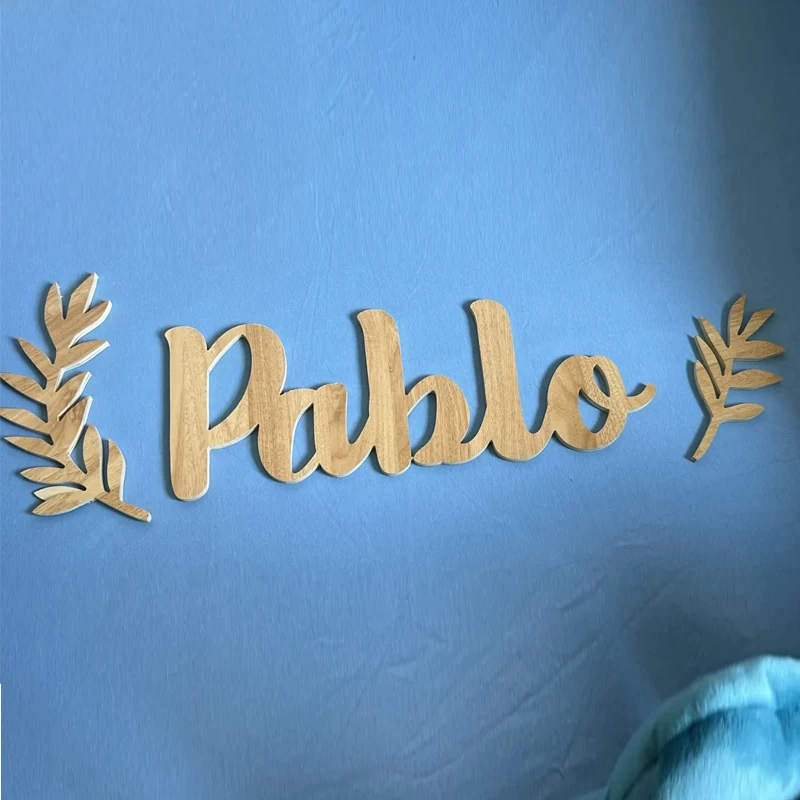 

Custom Wooden Nameplate, Personalized Laser‑Cut Name Sign for Nursery, Desk, Wedding Decor, Baby Shower