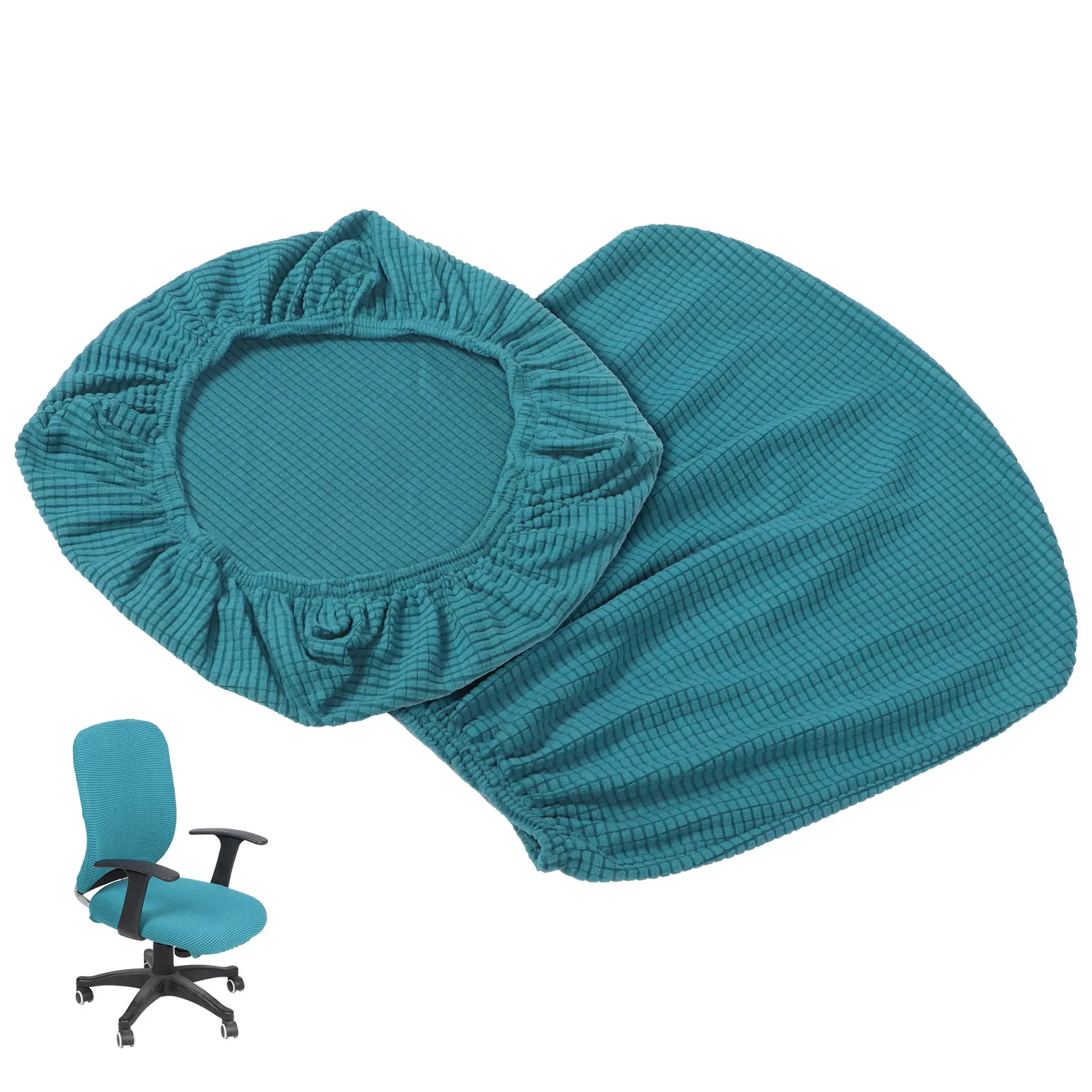 

1Set Elastic Split Office Chair Cover Stretch Protective Slipcover for Swivel Computer Chair Seat Backrest Seats Slipcover