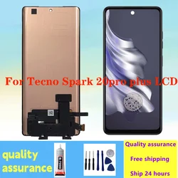 6.78“AMOLED For Tecno Spark 20 Pro Plus LCD Display Screen+Touch Digitizer For Tecno KJ7 note 40pro X6850 X 6851 LCD Replacement