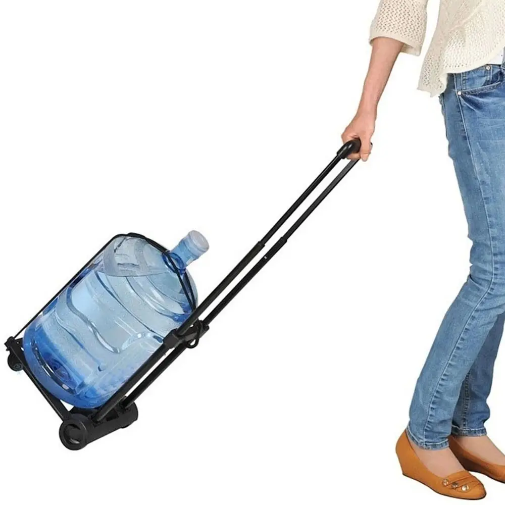 2/4 Wheel Folding Hand Truck Retractable Strong Load-Bearing Luggage Cart Labor-Saving Movable Foldable Trolley Outdoor Travel