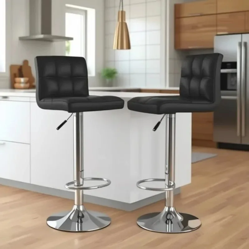 

Обеденная мебель, поворотный барный стул с высокой спинкой, современное сиденье с мягкой обивкой для завтрака, кухонная стойка, кофейня, клубный кожаный барный стул