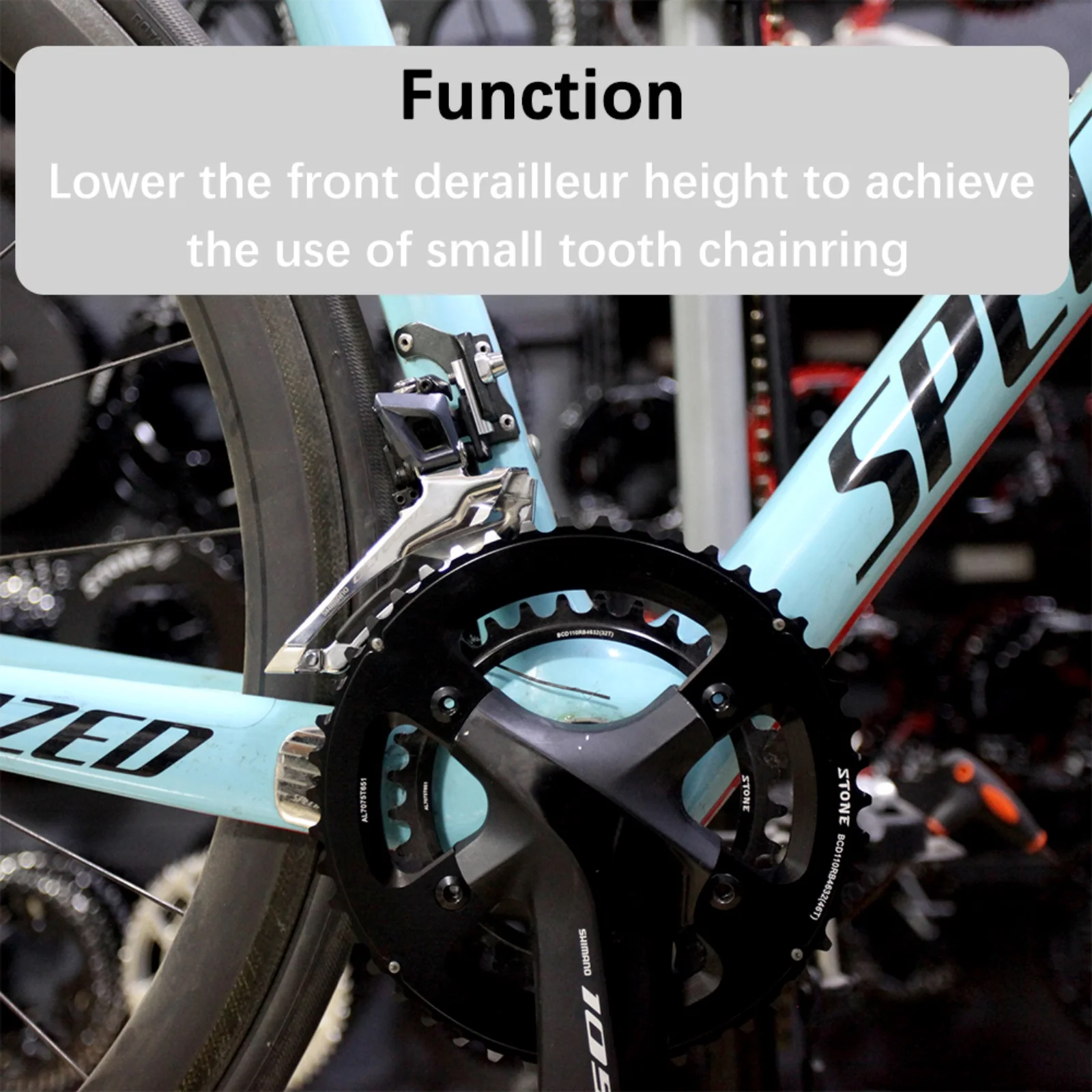 ストーンロードバイクフロントディレイラーエクステンダー,shimano