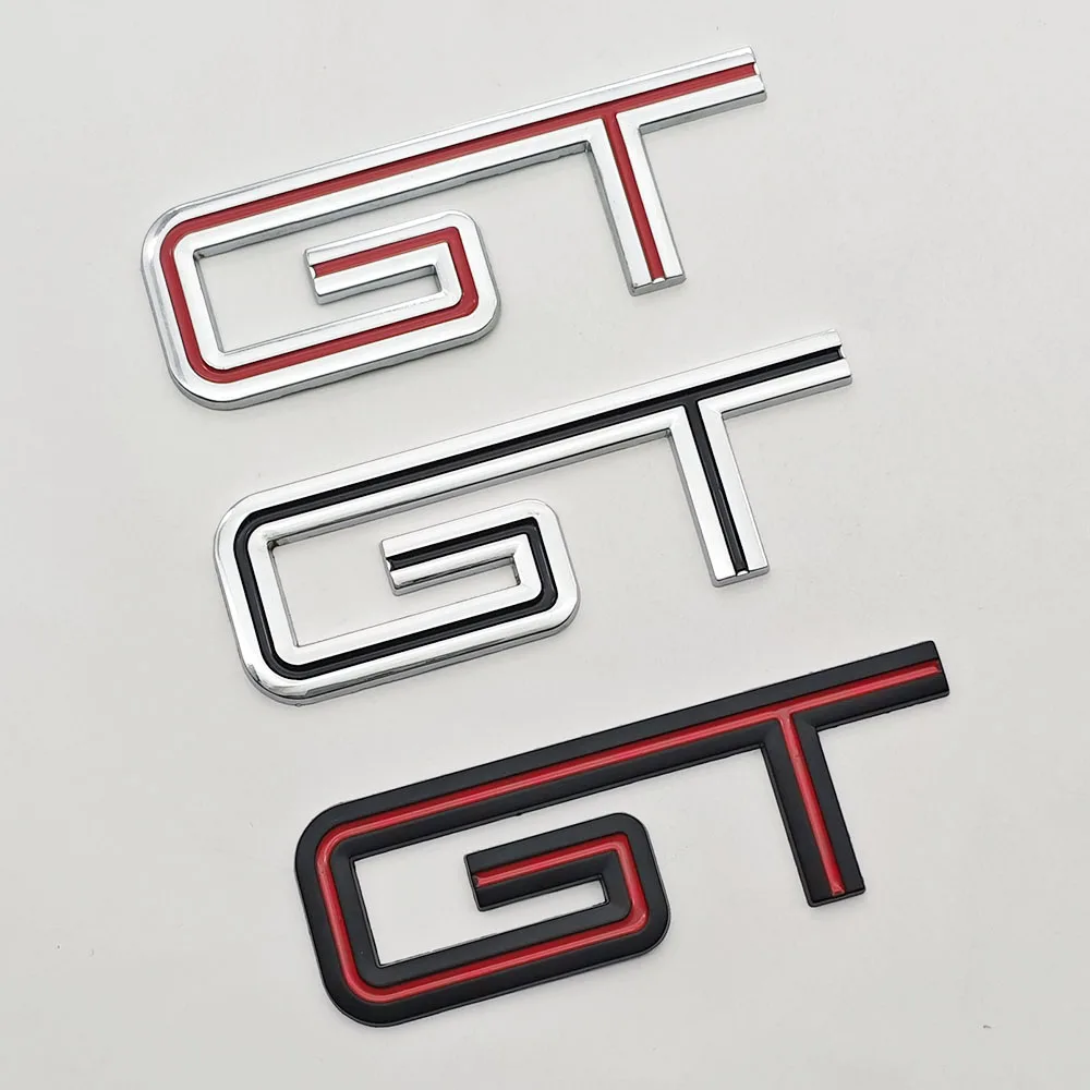 

3D хромированная металлическая наклейка на автомобиль GT с логотипом, эмблема на задний багажник, наклейки для Ford F150 Mustang Shelby GT500 GT350, аксессуары для стайлинга