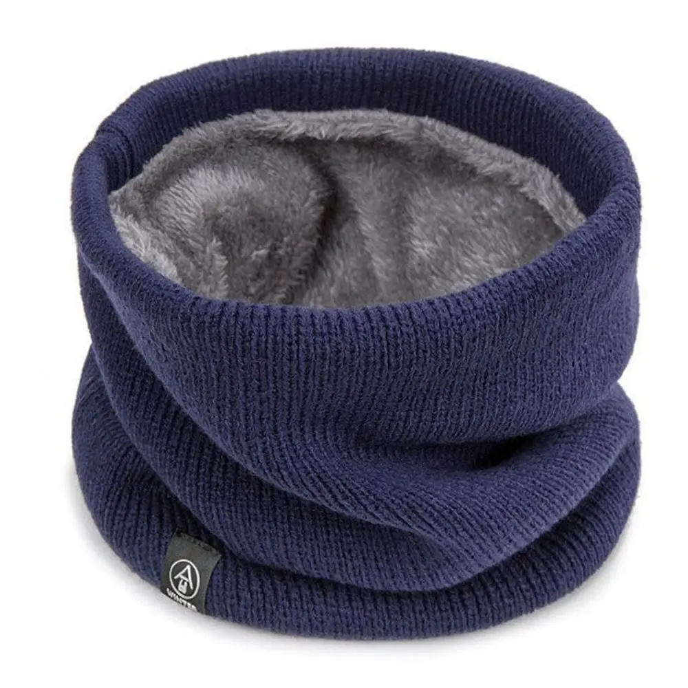 Fashion Women Men Soft Knitted Neck Warmer Face Mask Winter Scarves Wool Fur Thick Men Neck Scarves