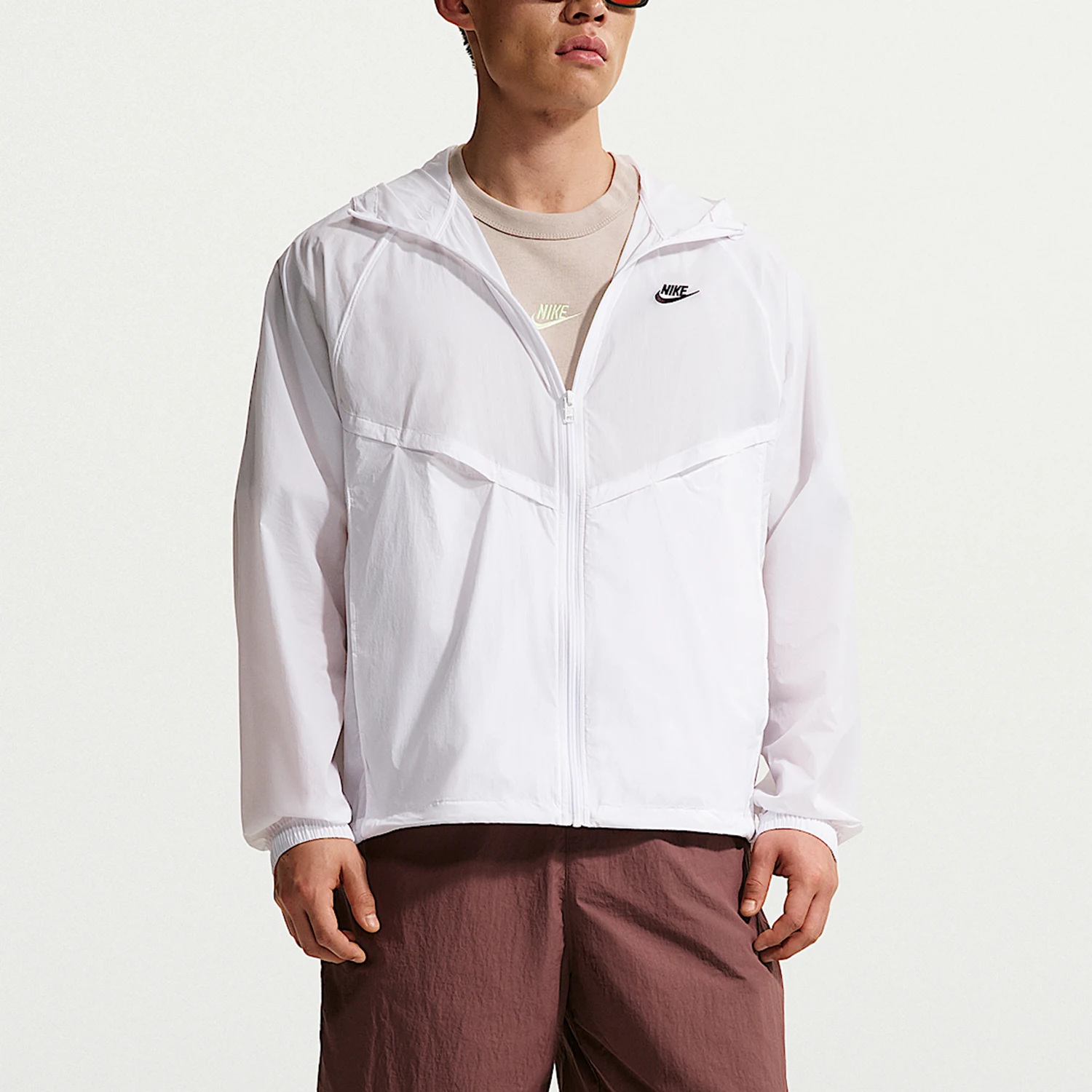 Chaqueta tejida Nike original Windrunner para hombre, corte holgado, para fitness, IO9628-100