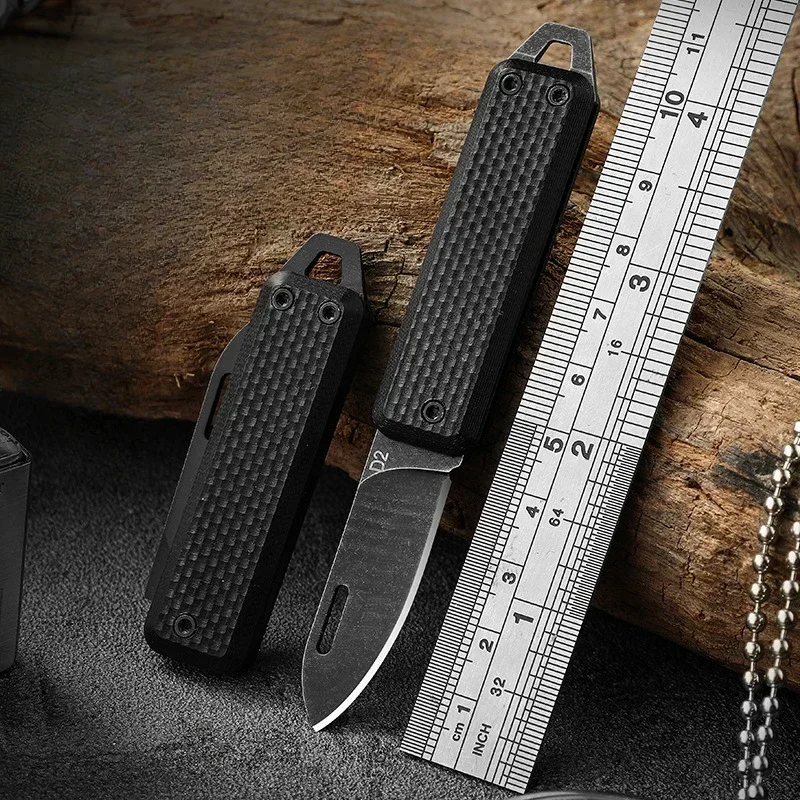 New portable keychain unboxing knife, outdoor folding knife, emergency self-defense, anti fouling and anti slip knife