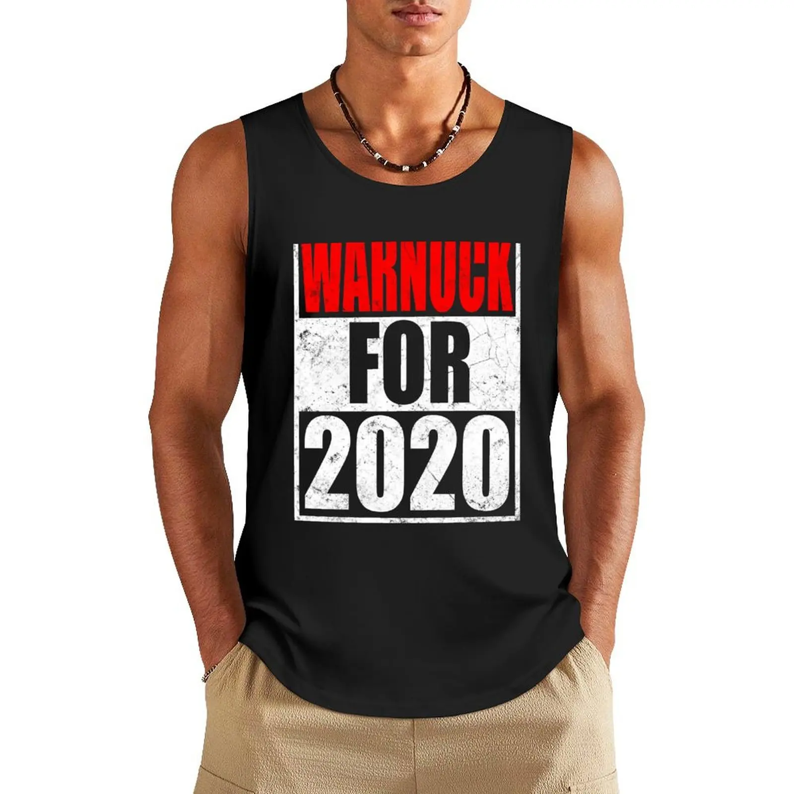 WARNOCK FOR 2020 Tank Top sleeveless Men's t-shirts gym t-shirts