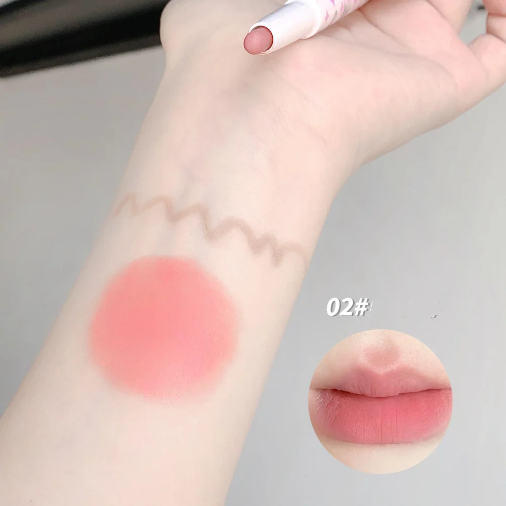 Delineador de labios de doble cabeza 2 en 1, tatuaje impermeable de larga duración, tinta de labios mate, tinte de labios Sexy, contorno rojo, cosméticos