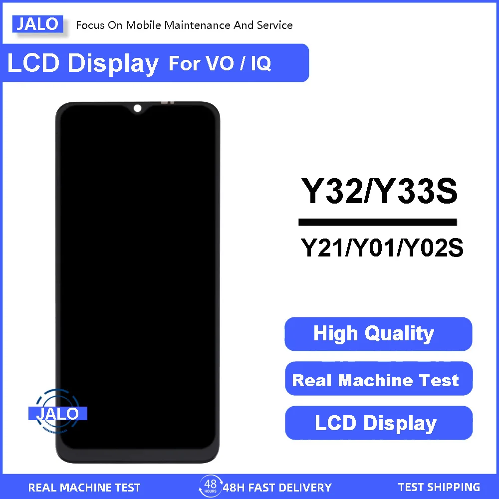 JALO Mobile Phone LCD Screen for VIVO Y32 Y33S Y33E Y52T Y21 Y01 Y02S V2158A V2109 V2111 Display Touch LCD Panel Replacement