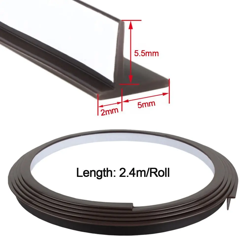 2.4m/roll Self-Adhesive Seal Strip Dust-proof Strip Gap Filling Suitable for Wardrobe and Cupboard Insect-proof Moisture-proof