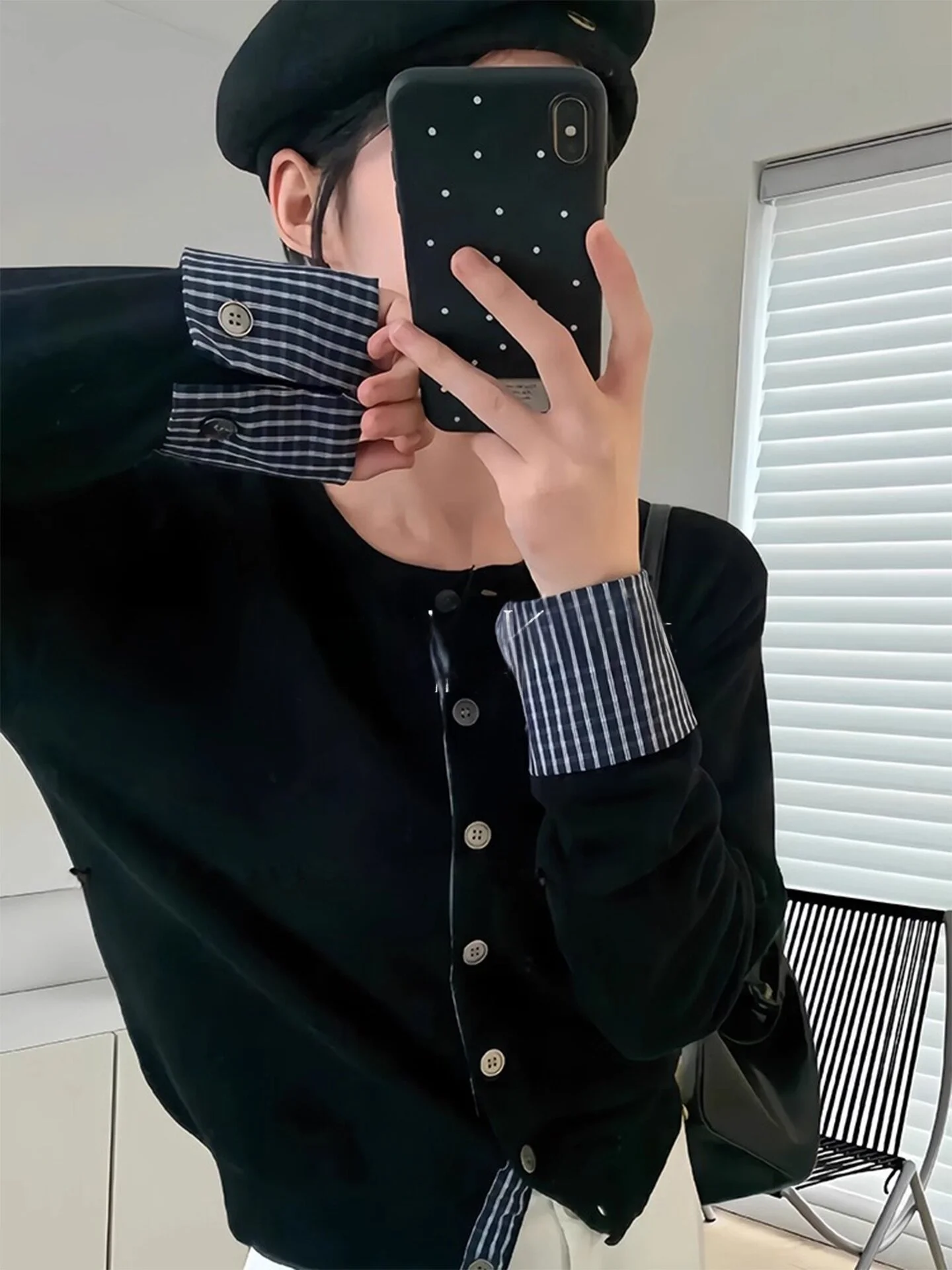 

Женский свитер Rouje Kefss в клетку с цветовыми блоками, осенняя новинка, в корейском стиле, свободный крой, с длинным рукавом, круглый вырез, в стиле Lazy Style