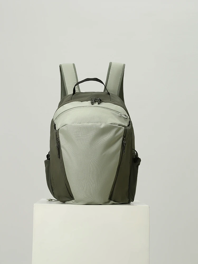 Outdoor Large Capacity Backpack Unisex Hiking Traveling Shoulder Bag Nylon Pure Color Zipper Closure Function Style Youth Pack