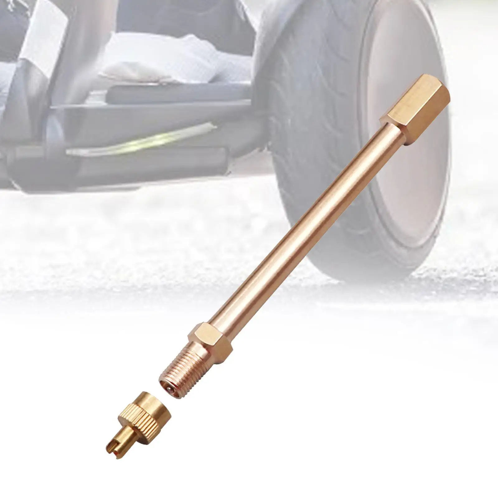 

Schrader Valve Stem Extender Tire Valve Stem Extension Adaptor Inflation Straight Bore for Motorcycle Balance Bike Truck