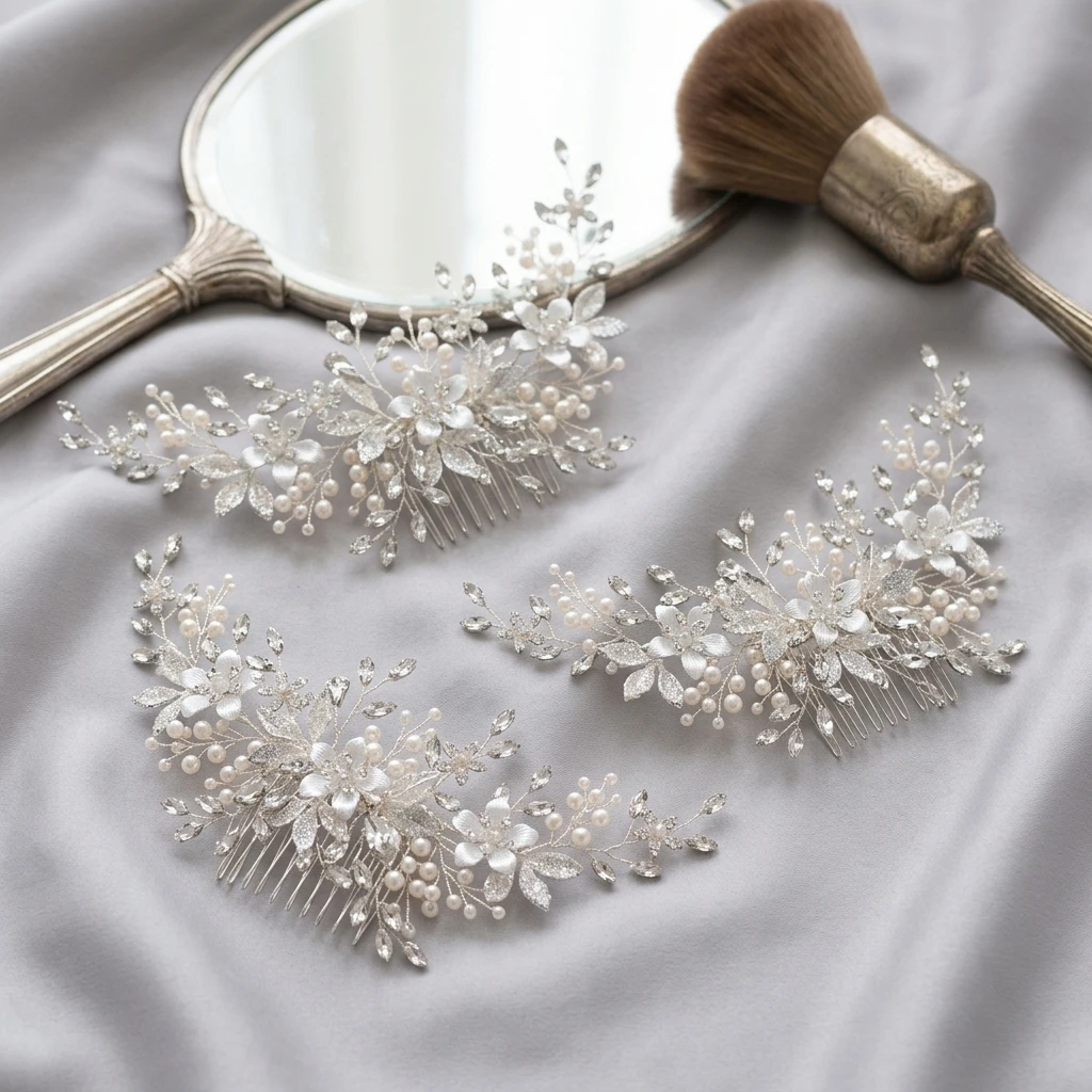 Elegant Hair Combs Pearl-Hair Insert Set for Wedding Party Bridal Updo Styling Tool ABS Alloy Decorative Hair Accessories