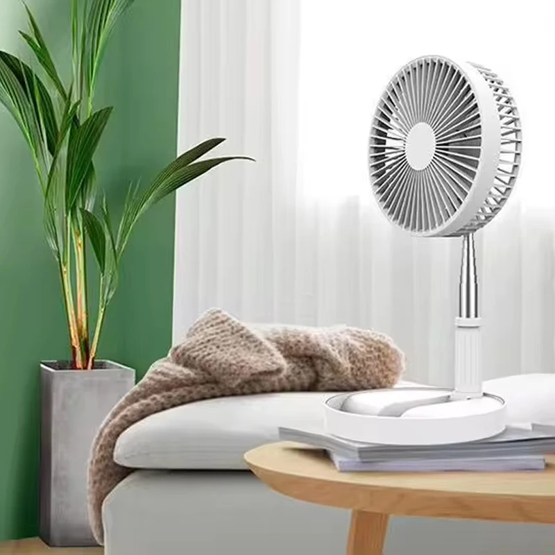Desktop Home Mini Floor Fan Telescopic Fan Retractable Usb Folding Fan for Home and Office and Outdoor Activity