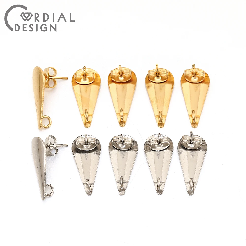 

Cordial Design 9*20MM 100Pcs Stainless Steel/Earrings Stud/Hand Made/Drop/Connectors/DIY Making/Jewelry Findings & Components