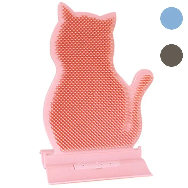 Cat Self Groomer Wall Massage Comb Dog Cat Wall Scratcher Comb Grooming Brush Pet Soft Bristles Cleaning Relaxing Pet Supplies