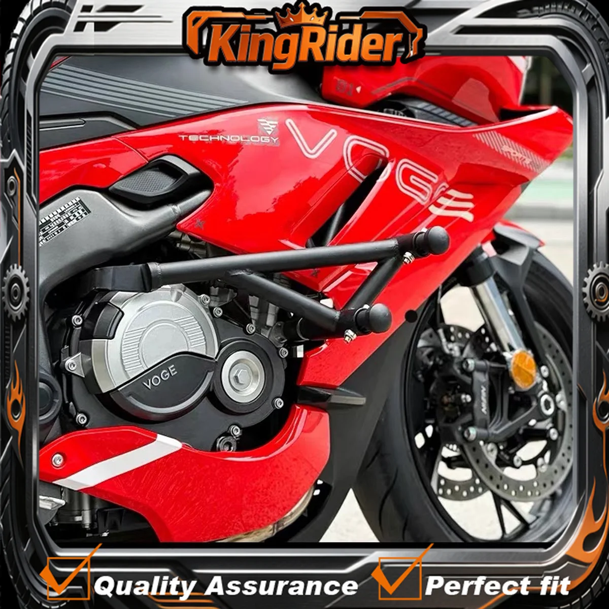 Motorcycle Engine protection rod spring bumper competitive bumper anti fall straight bar Fit For VOGE RR500S LX500GS-2
