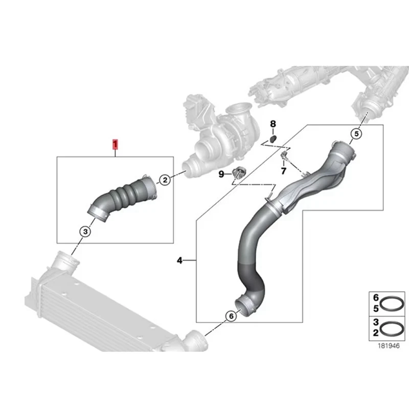 Intake Hose Turbocharger Intercooler Hose Radiator Insulation Hose 11617807985 7807985 For BMW X5 E70 LCI X6 E71