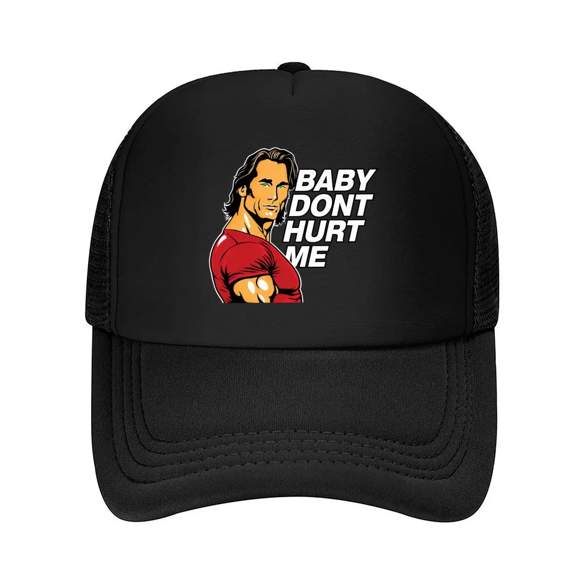 Baby Dont Hurt Me Music Quote Portrait Mesh Baseball Cap Hip Hop
