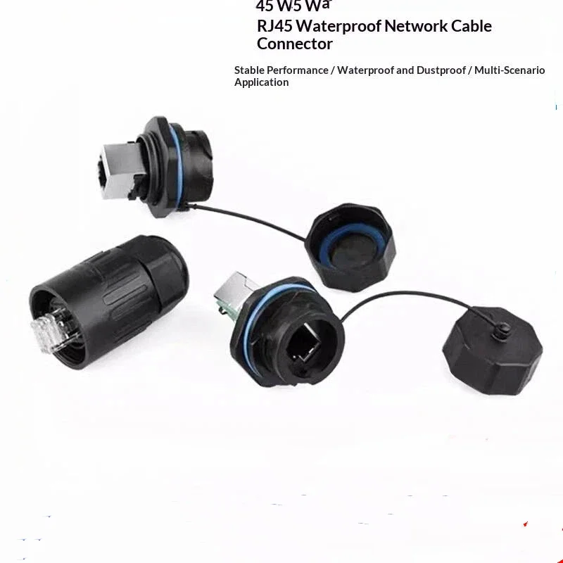 AnswerYT-RJ45 Aviation Waterproof Signal Cat5e Ethernet Panel Socket Plug Connector For Outdoor LED Display Screen Switch