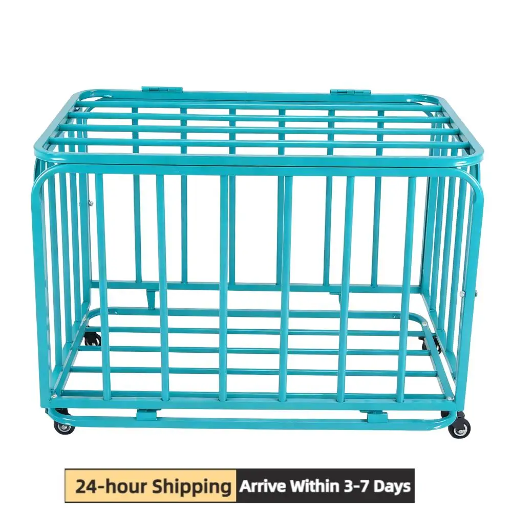 

Folding Ball Storage Rack Cart Ball Storage Cage with Wheels and Lid Sports Equipment Organizer for Garage Gym Or Playground